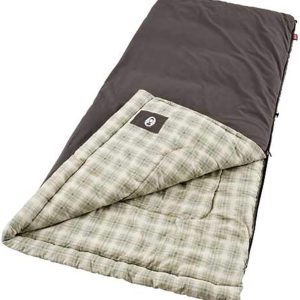 Coleman Heritage Big & Tall 10°F Flannel Sleeping Bag, XL Sleeping Bag Fits Adults up to 6ft 7in Tall, Machine Washable, Great for Camping, Hunting, Guests, & More